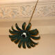 Set of 3 vintage vine leaf shaped pendant lights 1970s
