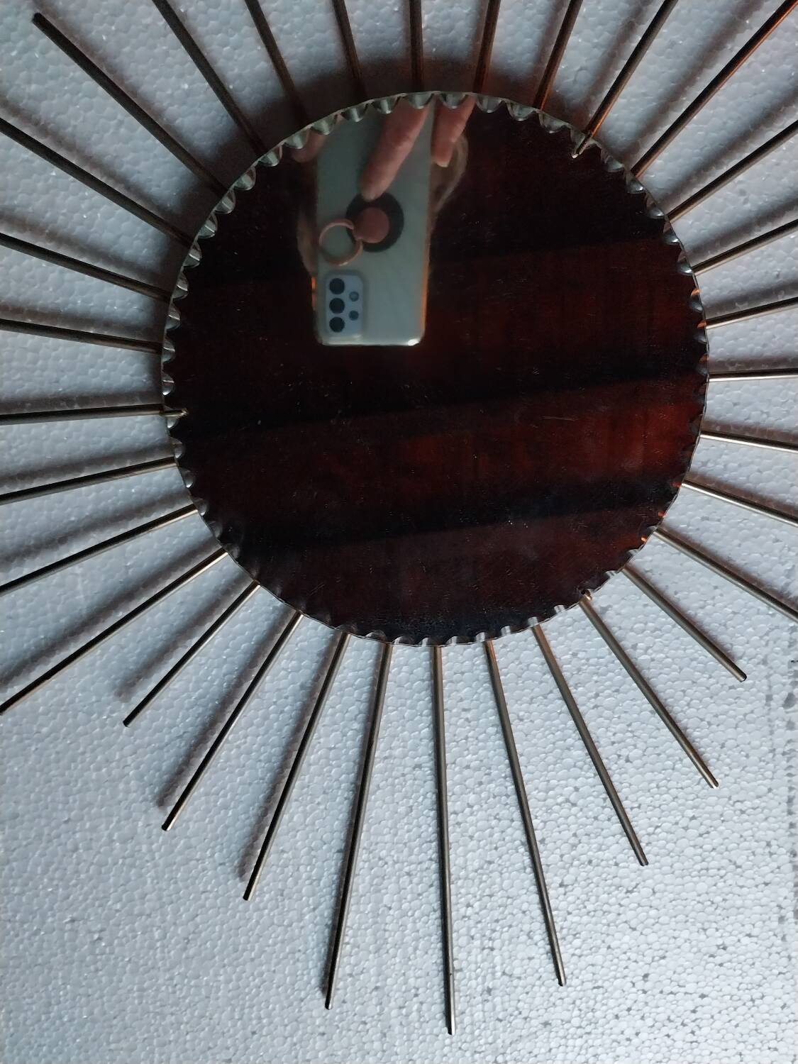 Wrought iron sun mirror