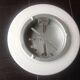 Round ceiling lamp in white opaline / vintage 60s-70s