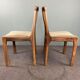 Set of 4 vintage wooden dining chairs 60s