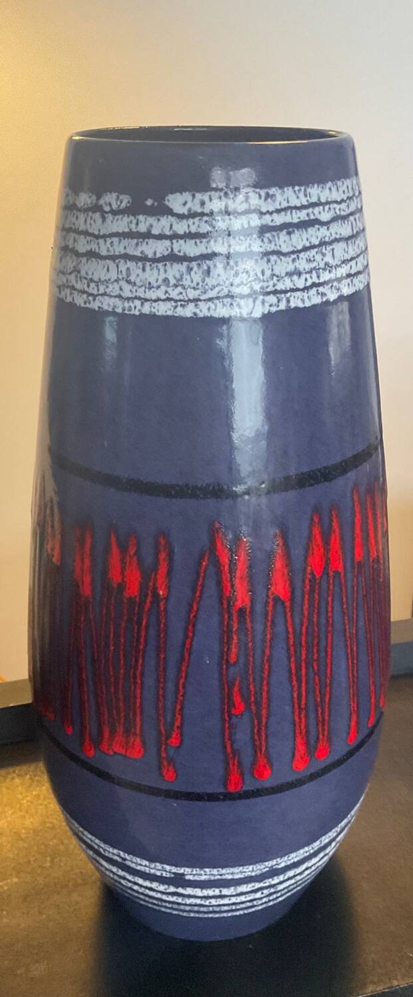 Vase vintage en céramique émaillée Germany