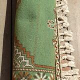 Tapis Rabat Maroc en laine de mouton points réalisés main  167 x 83 cm vintage