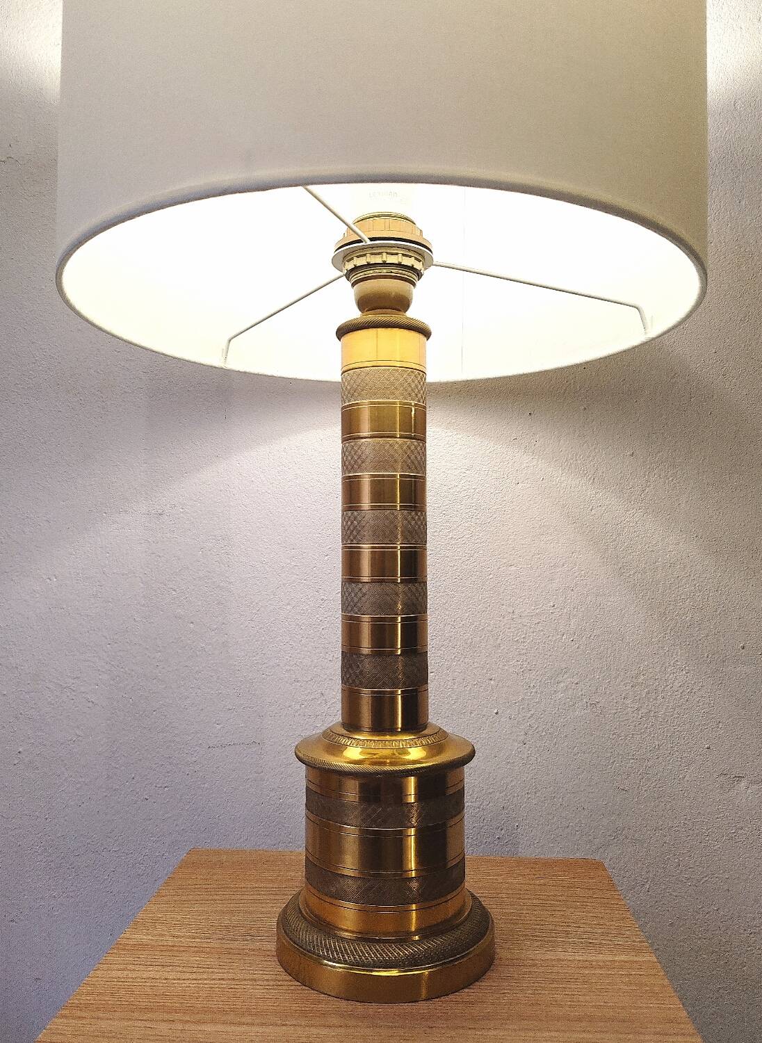 Lampe colonne laiton