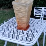 Jannalights design lamp from the 70s in orange resin