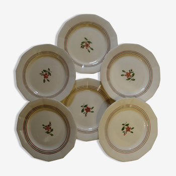 Lot de 6 assiettes Sarreguemines