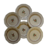 Lot of 6 plates Sarreguemines