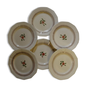 Lot of 6 plates Sarreguemines