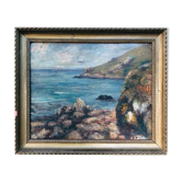 Painting: Breton coastal landscape signed C.BREGEZ and dated 1924