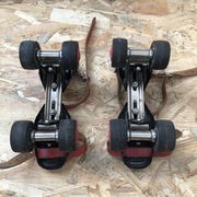 Old pair of roller skates germina metal black