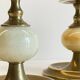 BOUGEOIRS Vintage Onyx Marble and Brass