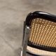 Pair of black Breuer b32 chairs and cannage