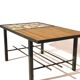 Table basse vintage 1970 - Céramique, chêne et métal