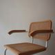 B64 armchair in white metal and canning by Marcel Breuer, Italy