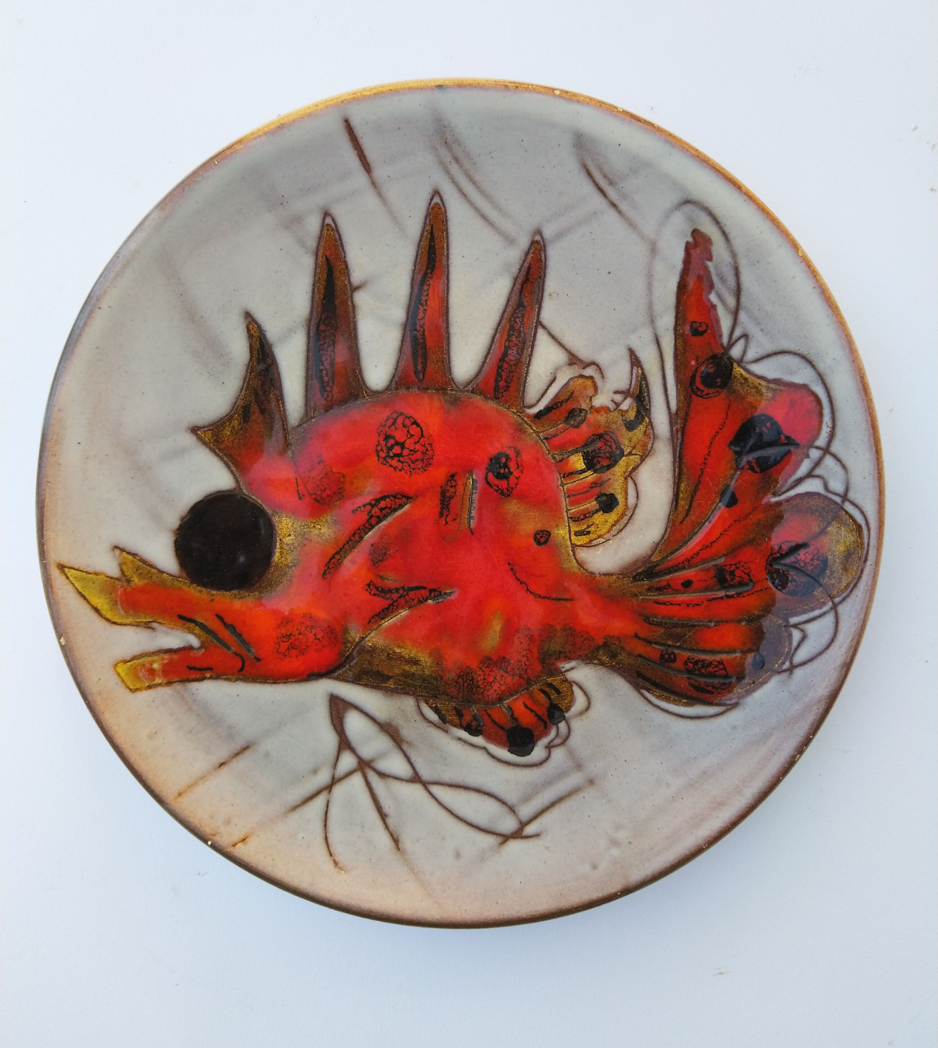 Ceramics plates by Monique Brunner 60s/70s Vallauris