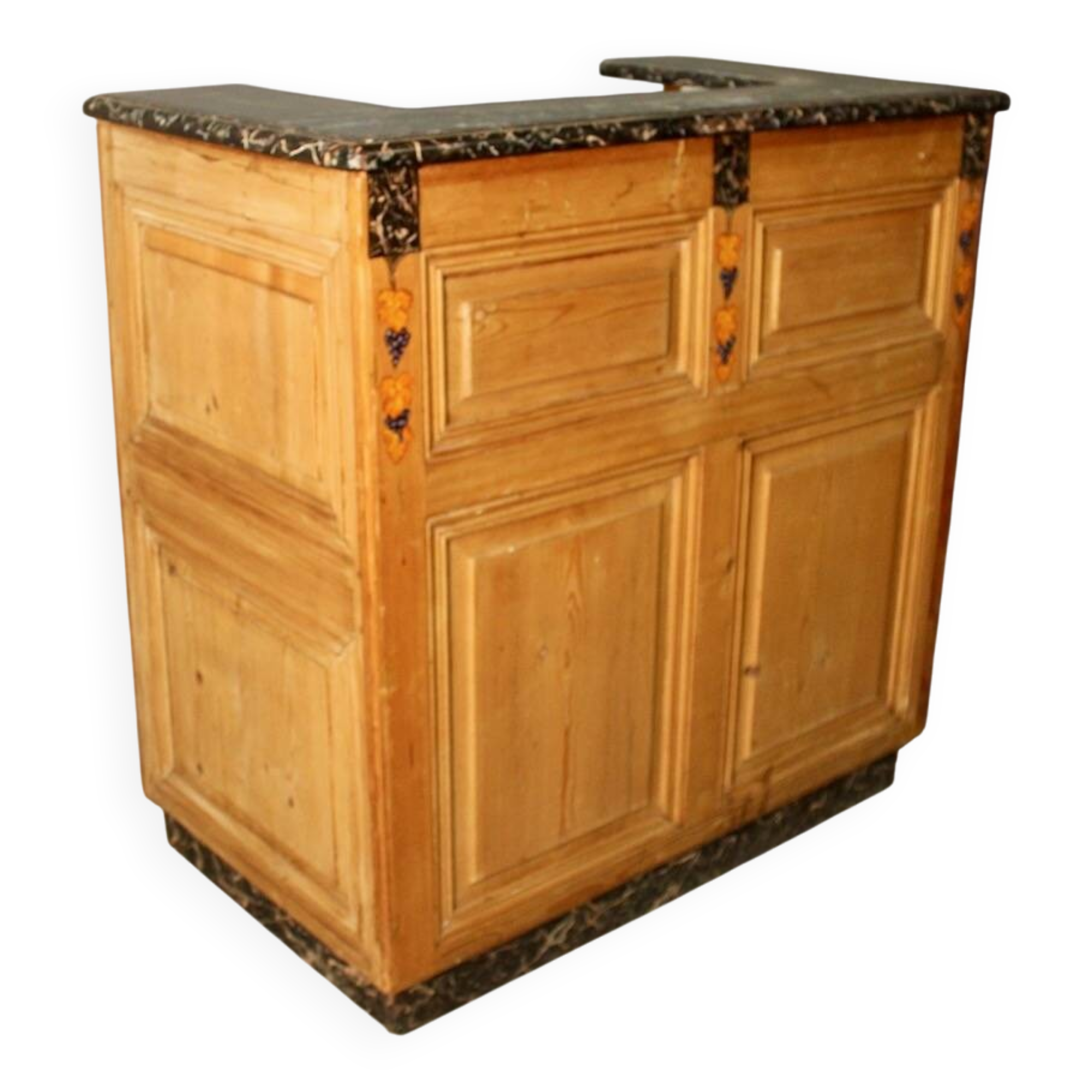 Counter bank with grape decoration