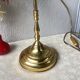 Desk lamp in brass and green opaline