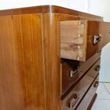 Commode de banquier d'époque art déco circa 1920 en acajou et placage d'acajou