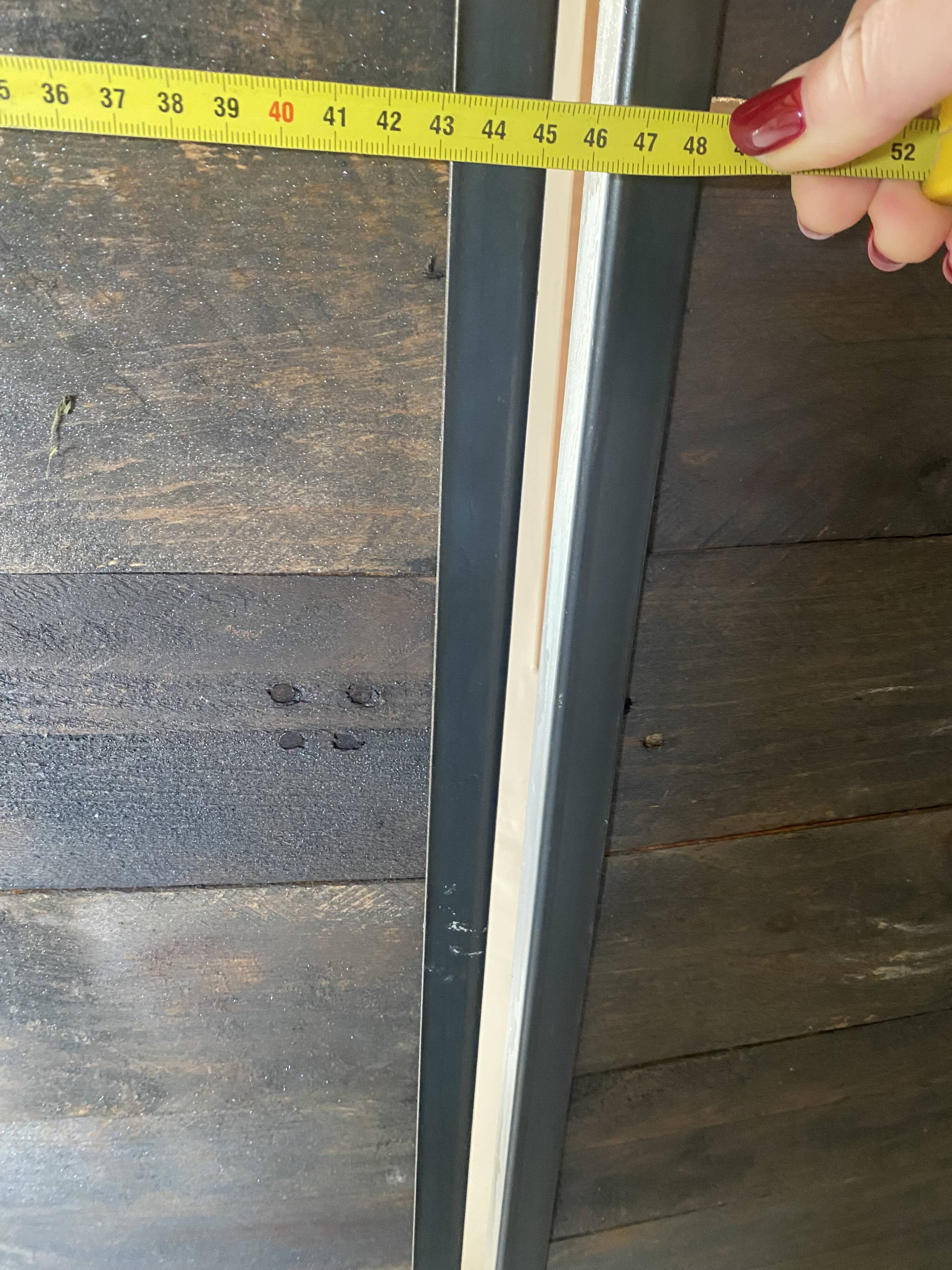 Industrial metal & solid wood screen - Unique designer piece