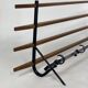 Coat rack 1950 metal and vintage wood