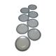 Ensemble de 8 assiettes plates Primerose Terre de Fer