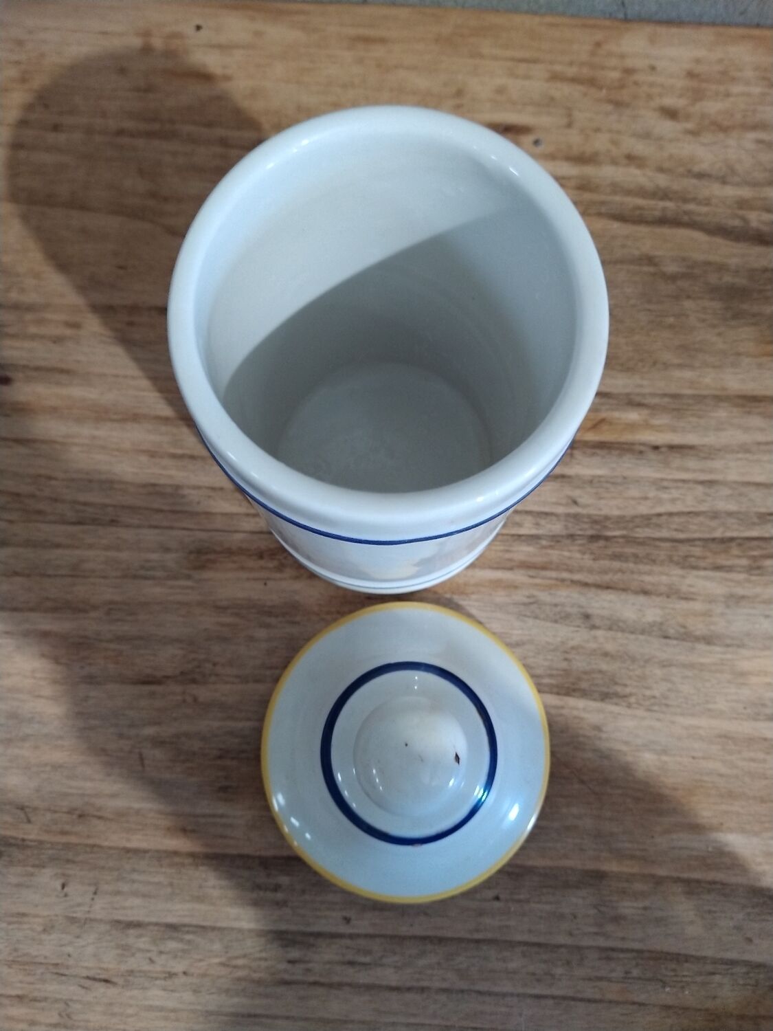 Vintage medicine jar ceramic salt of wisdom