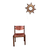 Regain home chair in elm and leather 1980