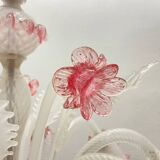 Large Pink Blossom Venetian Glass Chandelier 1960’s