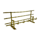 Bamboo-like coat rack in bronze