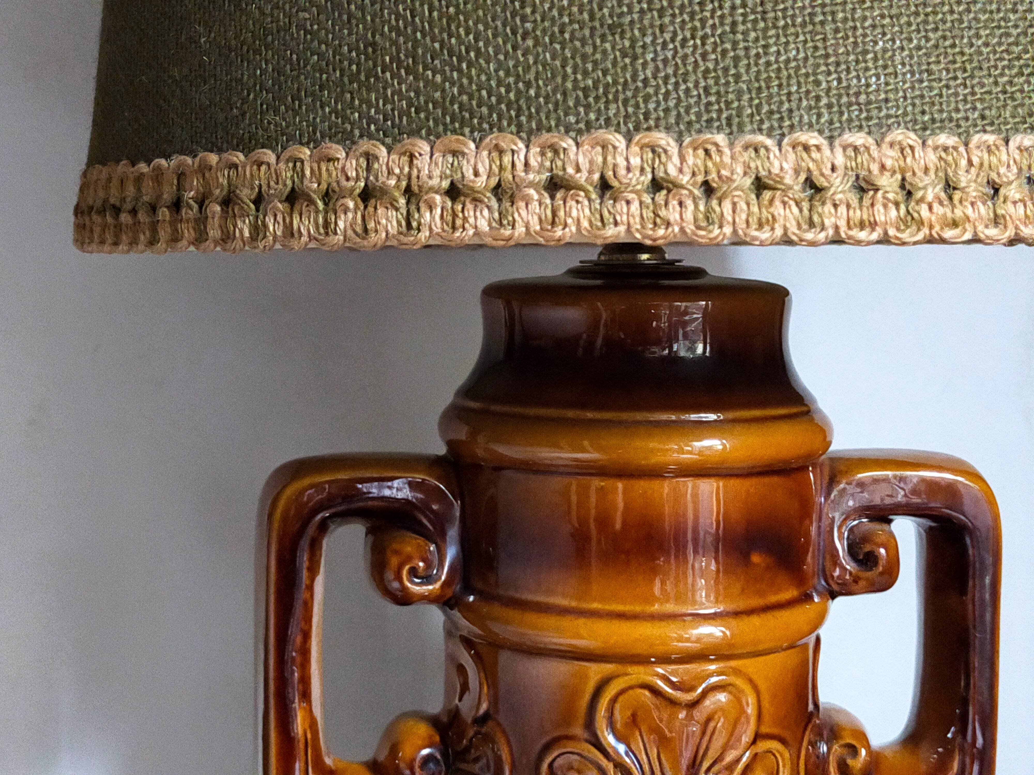 West germany ceramic floor lamp 70s