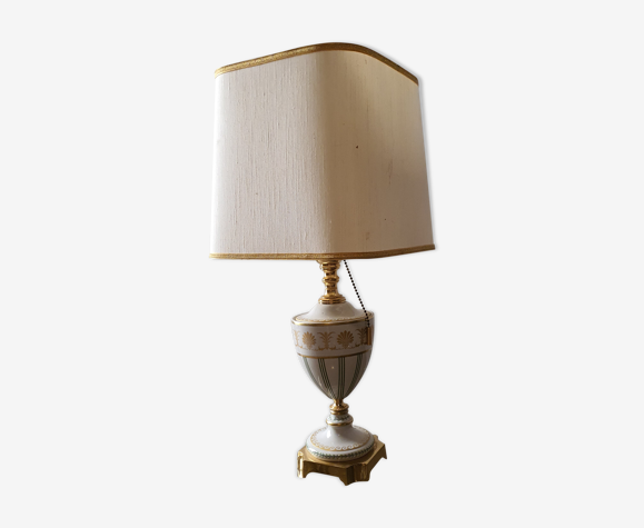 Lampe en porcelaine décoré par Mangani
