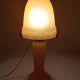Mushroom lamp yellow glass paste spotted red