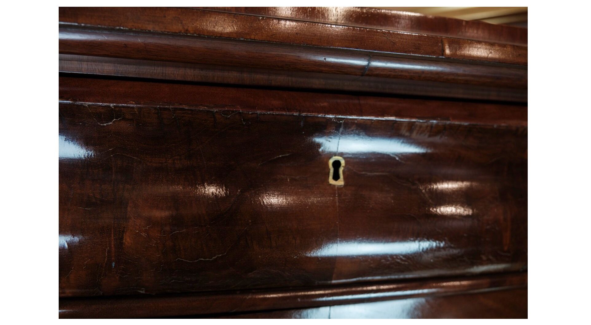 Antique Late Empire Corner Cabinet with Shelves in Mahogany from the 1840s