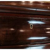 Armoire d’angle antique de l’empire tardif avec étagères en acajou des années 1840