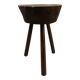 Brutalist tripod stool in solid wood