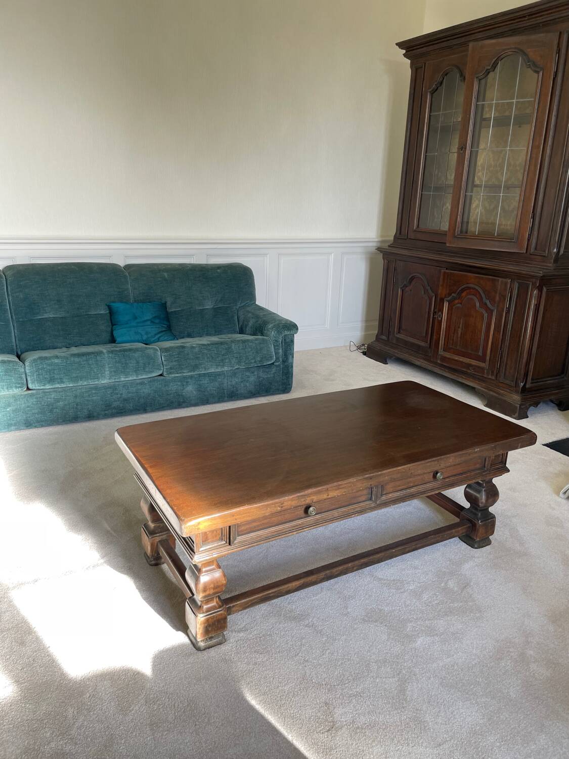 Table basse rectangulaire en chêne massif