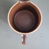 Pitcher - cream pot - in brown glazed earthenware