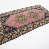 Tapis Oushak rose 4x7 fait main, 120x214Cm