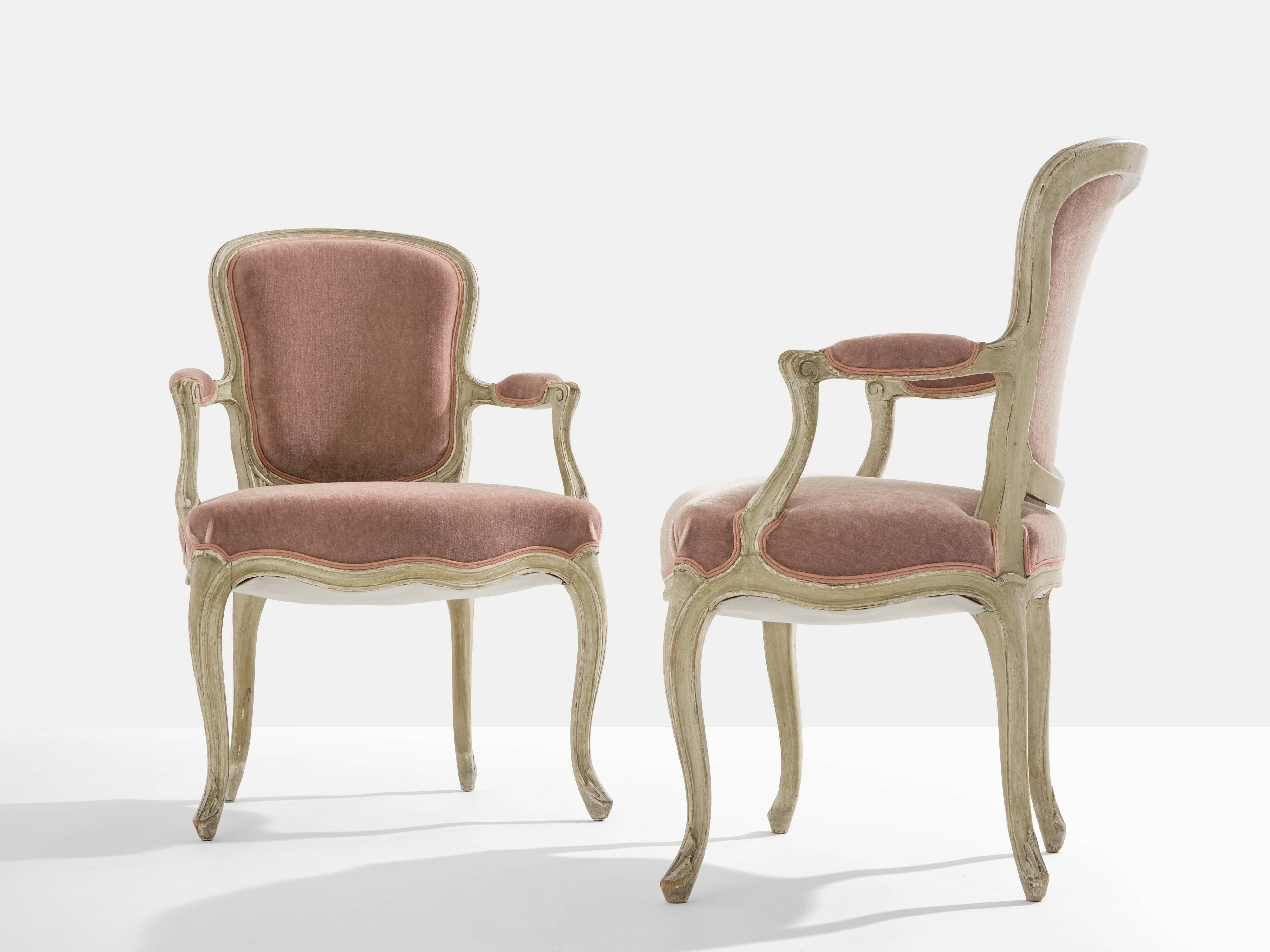 Pair of neo-classical Louis XV armchairs Maison Jansen 1940