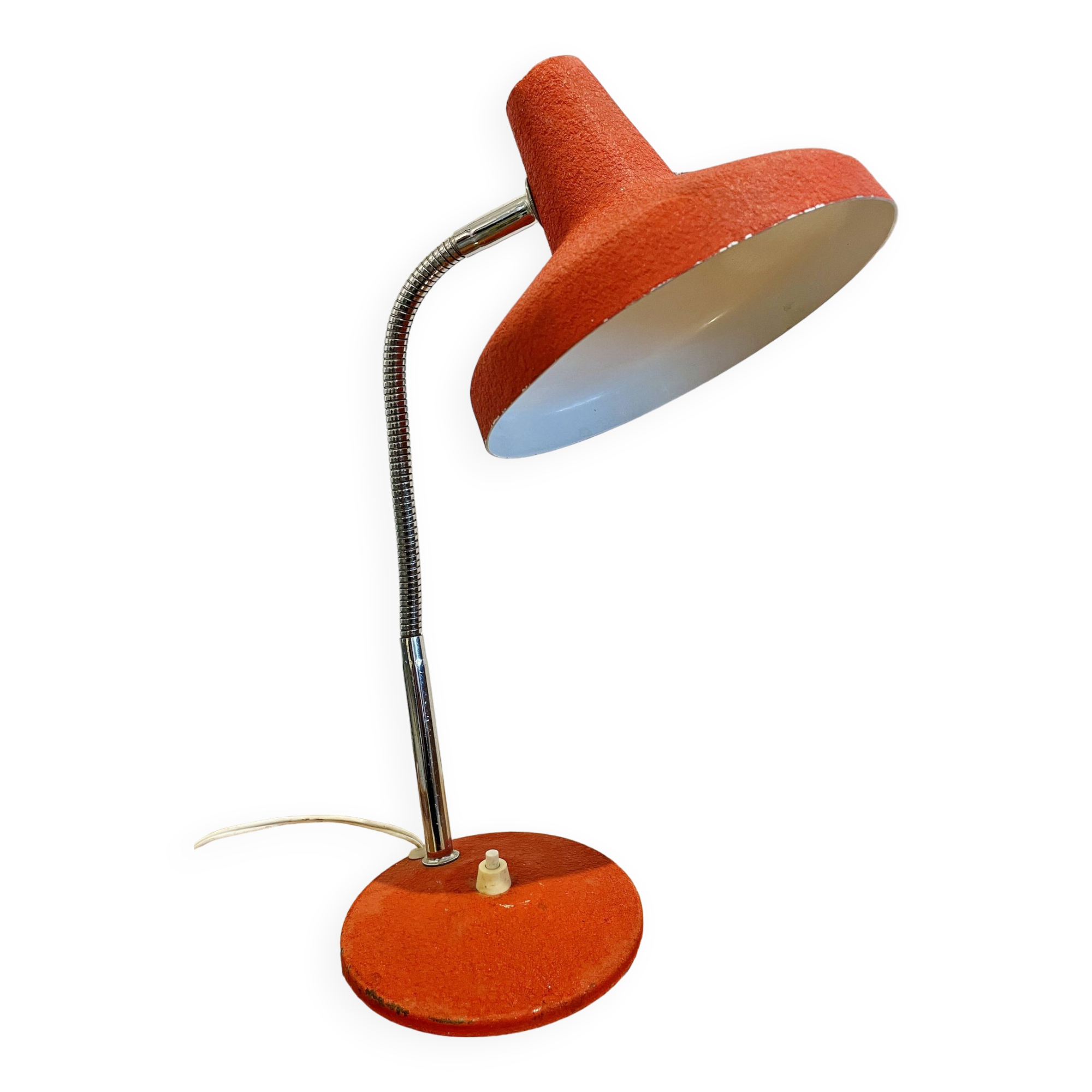 Vintage grained metal desk lamp