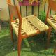 Three Scandinavian chairs - seated in braided rope