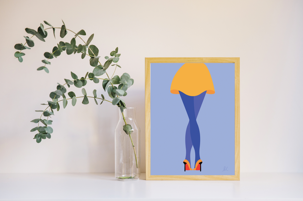 Yellow legs - format A4, 21x29.7cm illustration