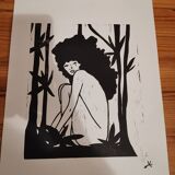 Cyanotype and wood engraving lot