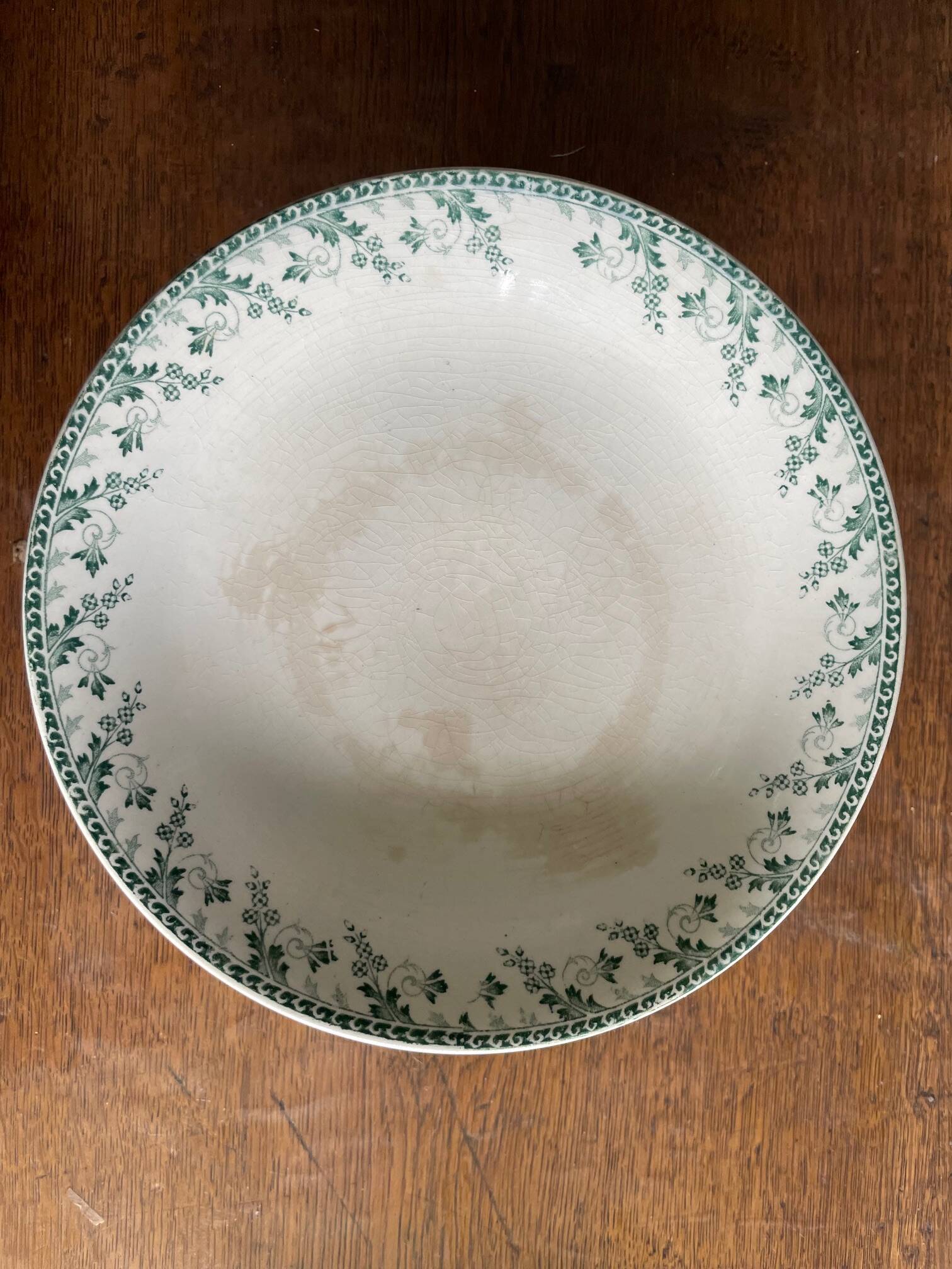 High compote bowl in opaque porcelain from Gien, Montigny model
