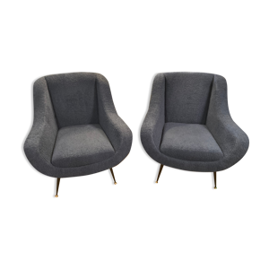 Paire de fauteuils italiens 1950