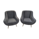 Pair of Italian armchairs 1950 design isa bergam