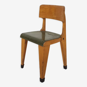 Chaise d’école pour petits enfants, France 1950