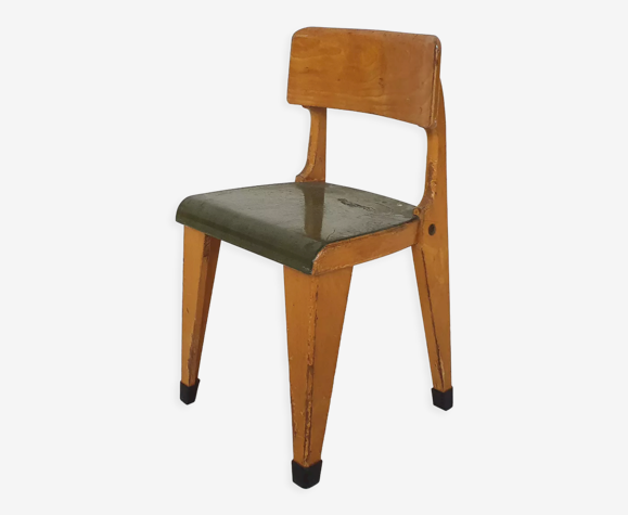 Small kids school chair, France 1950's