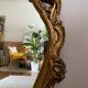 Vintage mirror golden shell 95x64