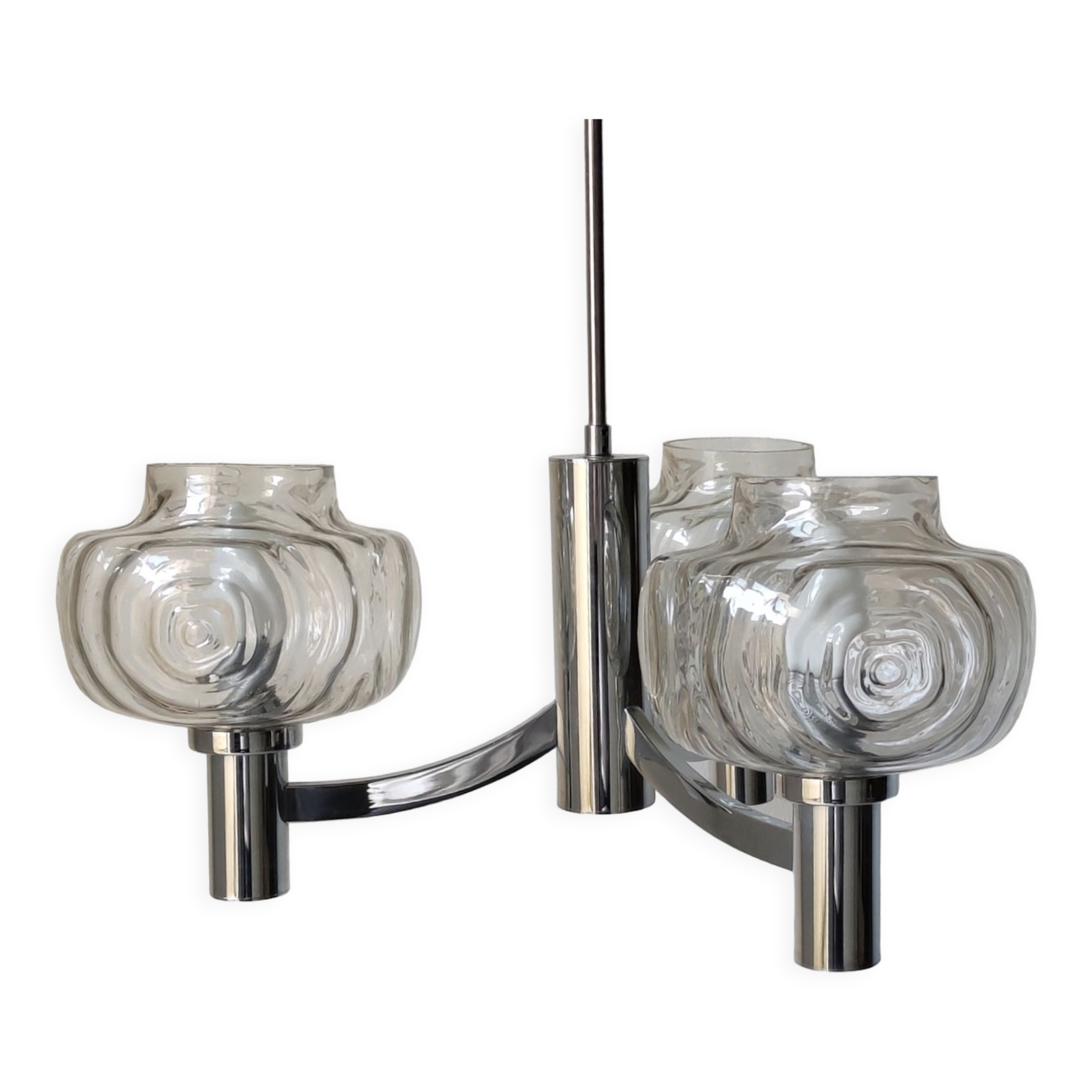 Chrome chandelier from the 70s