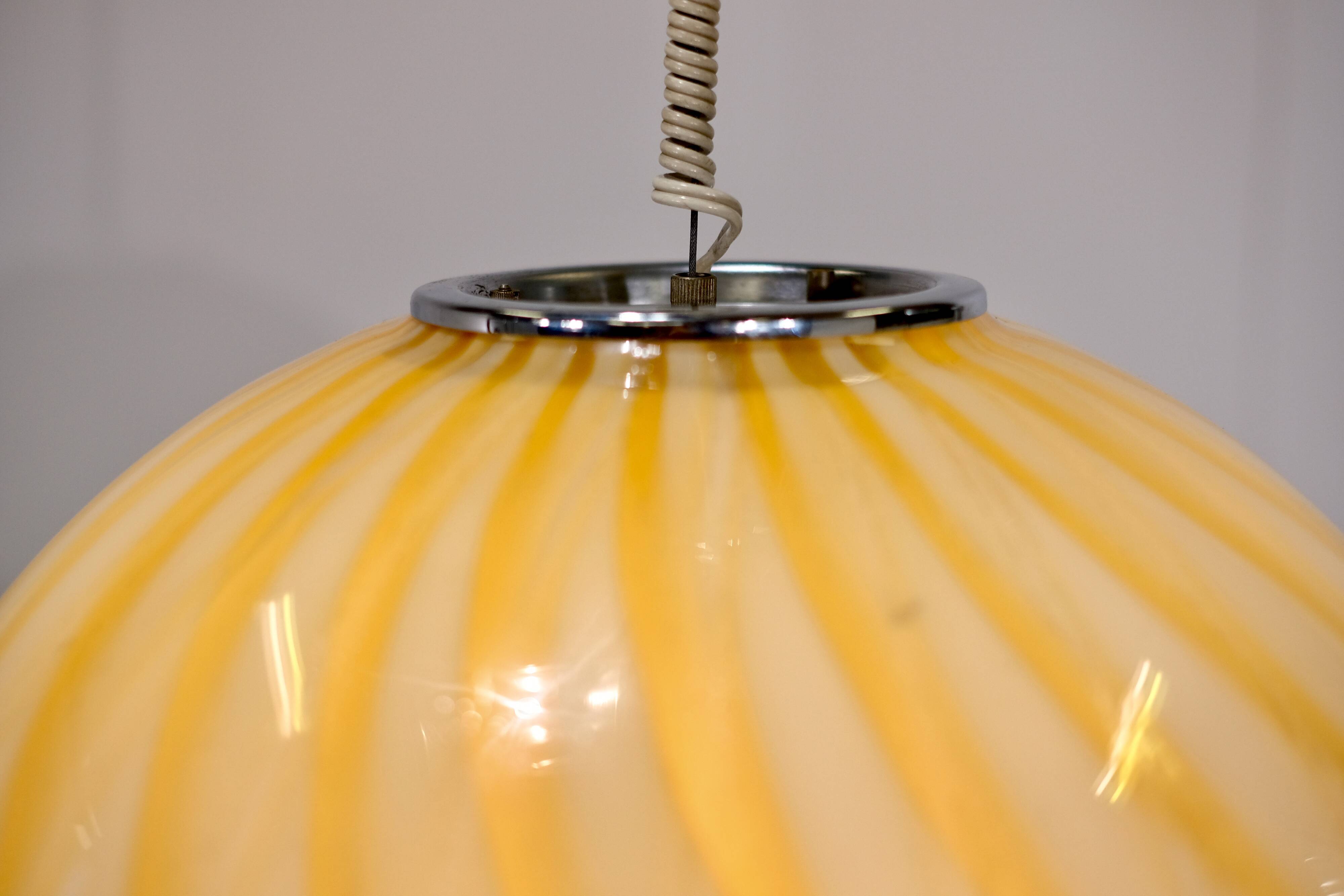 Murano glass pendant lamp by Venini - 1960s